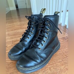 Dr. Martens Black Leather Moto Boots